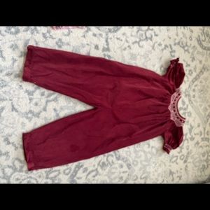 Carousel Wear 3T GUC burgundy pants smocked outfit